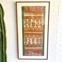 Authentic African Mud Cloth Framed Fabric