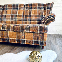 Vintage Plaid Sleeper Sofa